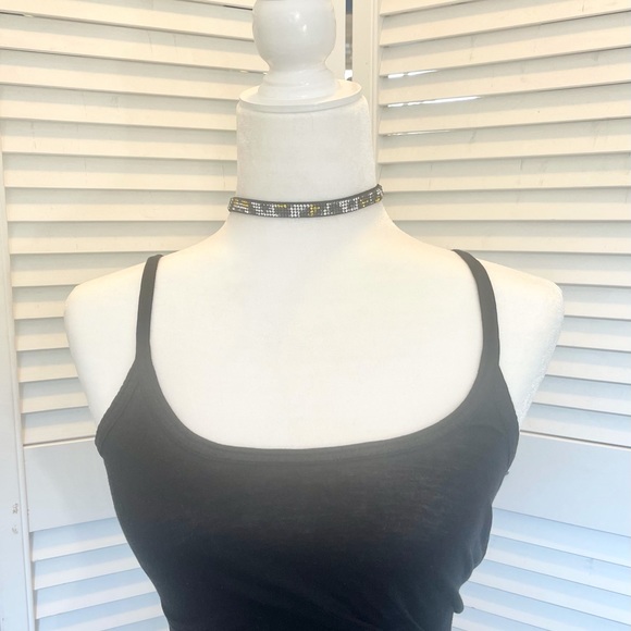 Leopard Print Rhinestone Choker - Picture 7 of 10